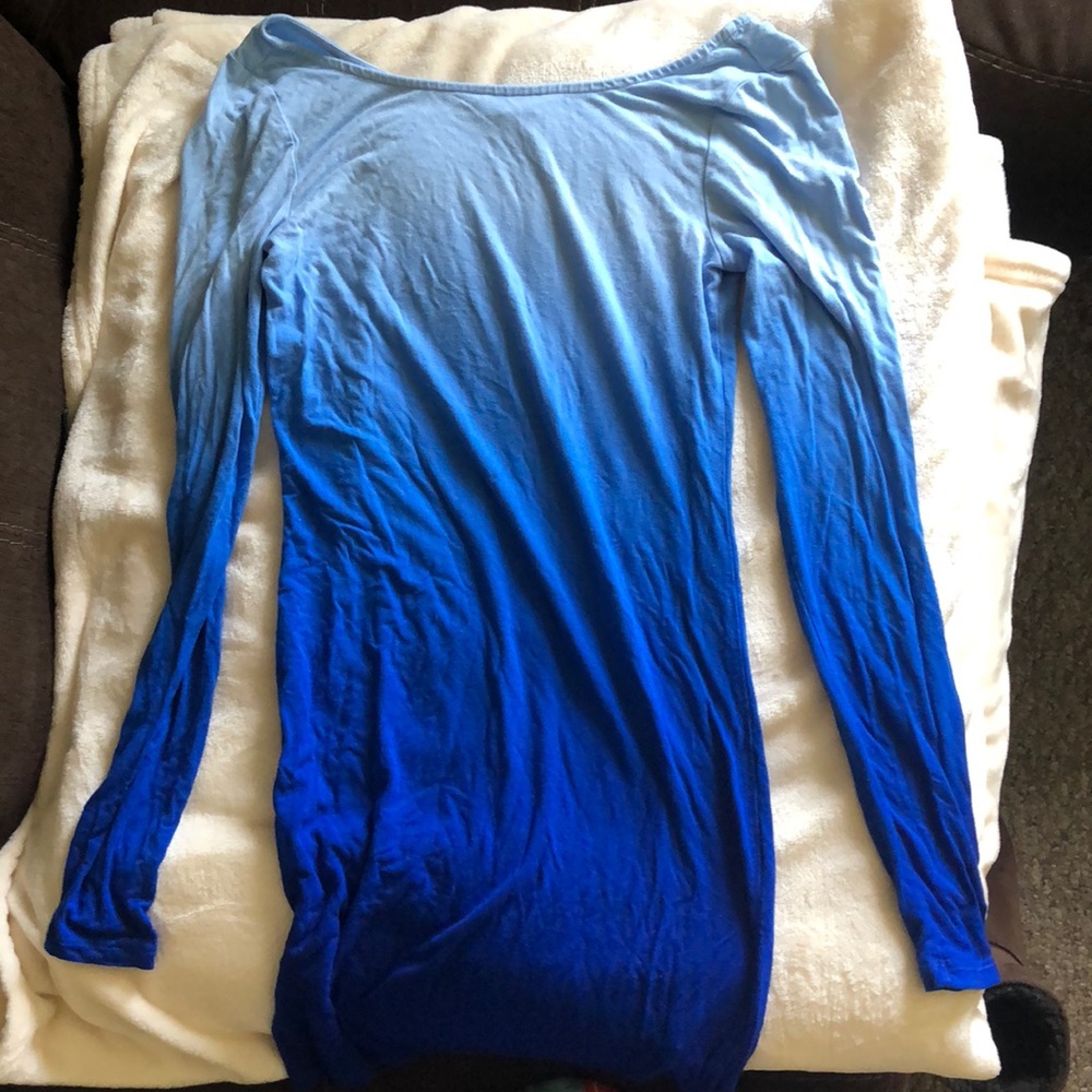 Ombré blue mini dress